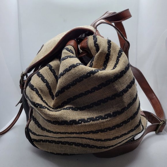 Lucky Brand KENDAL Black and Tan Backpack Handbag main image 6